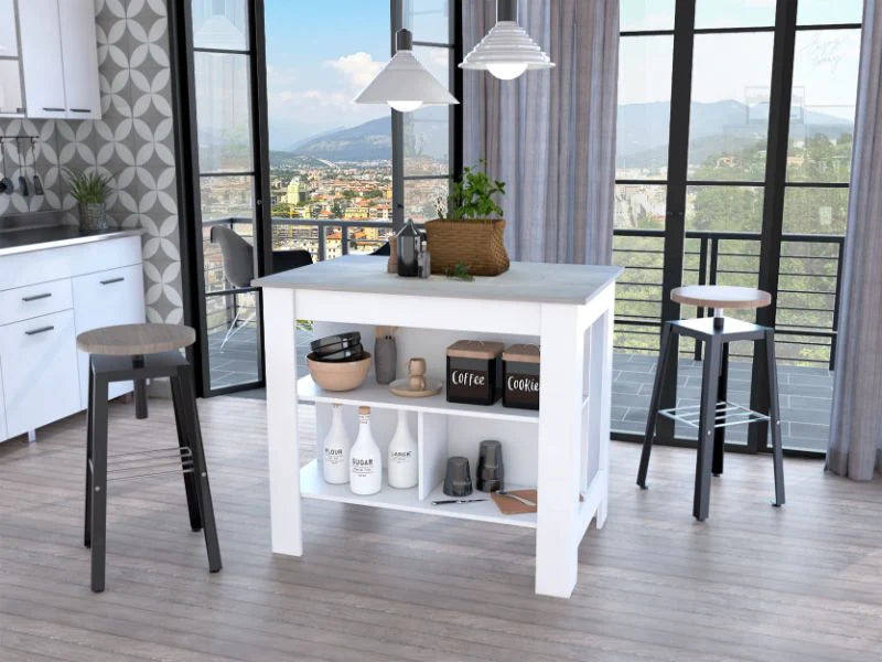 Coconut Grove Open Shelf Kitchen Island