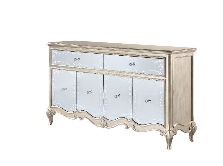 Esteban Mirrored and Champagne Finish Sideboard Server