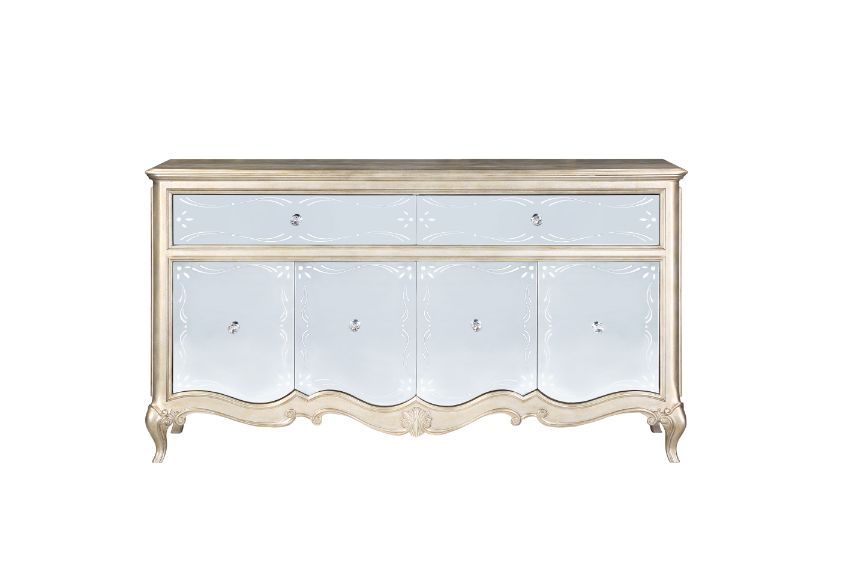 Esteban Mirrored and Champagne Finish Sideboard Server