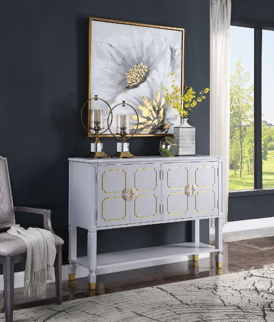 House Marchese Pearl Grey Elegant Server Sideboard