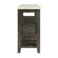 Merel White Marble and Gray Finish Sideboard Server