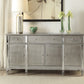 Kecela Mirrored and Champagne Finish Sideboard Server
