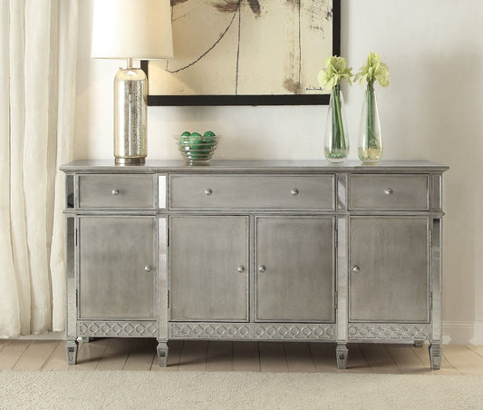 Kecela Mirrored and Champagne Finish Sideboard Server