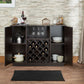 Hazen Omega Expresso Wine Storage Sideboard Server