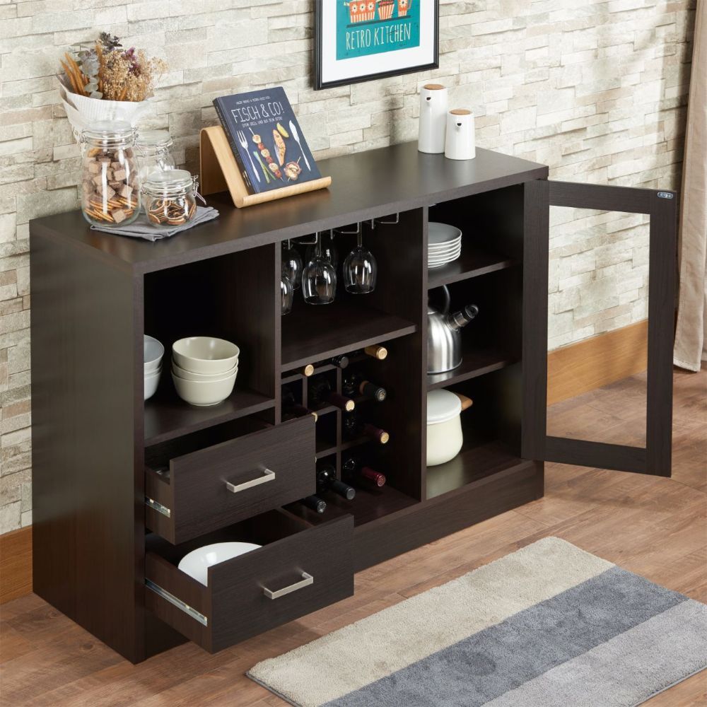 Hazen Open Expresso Wine Storage Sideboard Server