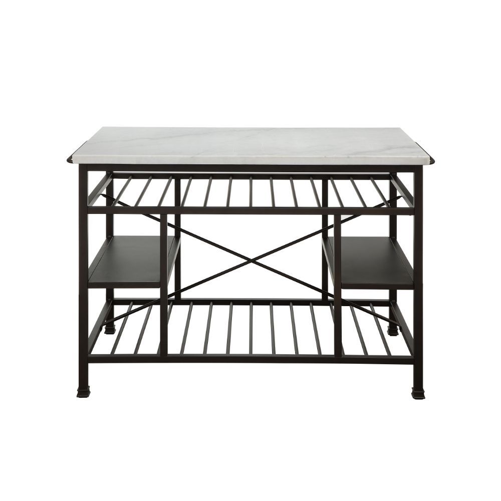 Lanzo Metal Frame Modern Kitchen Island