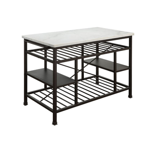 Lanzo Metal Frame Modern Kitchen Island