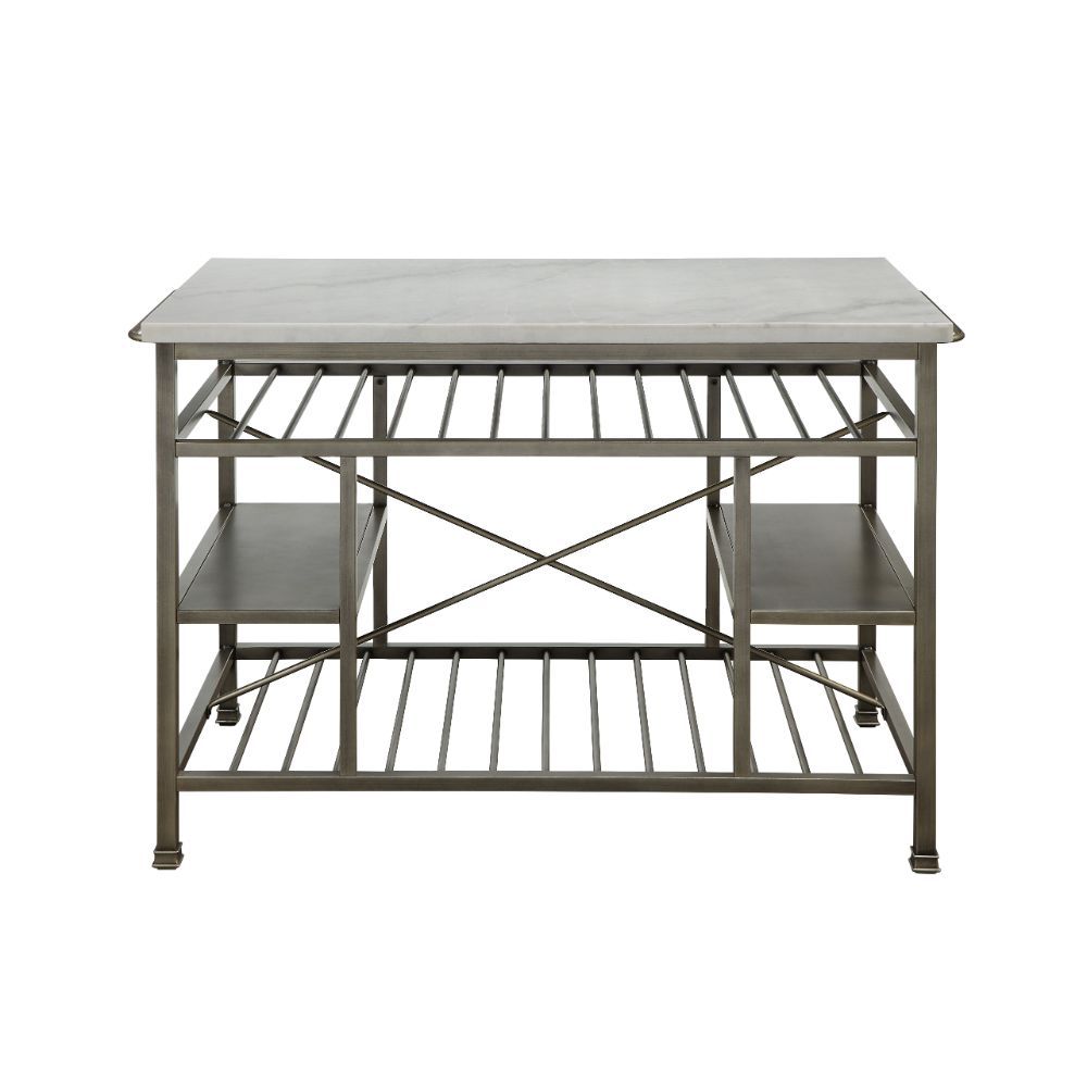 Lanzo Metal Frame Modern Kitchen Island