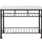 Freyja Cultured Marble and Grey Finish Kitchen Island