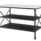 Freyja Cultured Marble and Grey Finish Kitchen Island