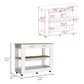 Starmount Isle Two-Drawer Open Shelf Kitchen Cart