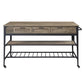 Macaria Rustic Oak and Black Finish Kitchen Island/Cart