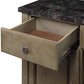 Charnell Oak and Dark Marble Server Sideboard