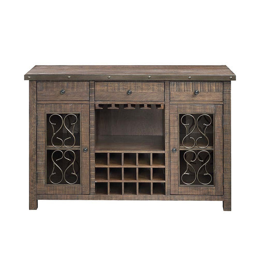 Raphaela Weathered Cherry Finish Sideboard Server