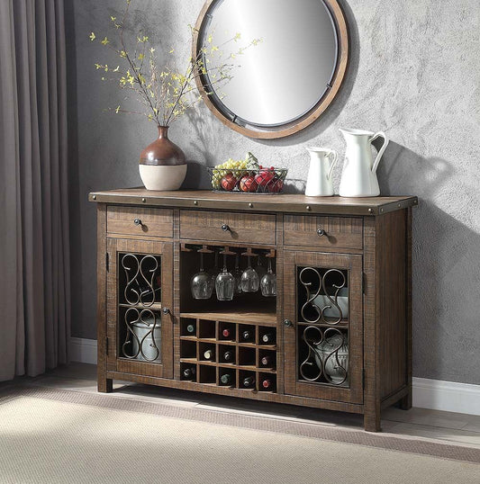 Raphaela Weathered Cherry Finish Sideboard Server